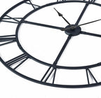 Extra Large 40 Inch Wall Clock for Living Room Decor – Silent Non-Ticking Modern Farmhouse Wall Clock, Oversized Decorative Metal Roman Numeral Clock, Black