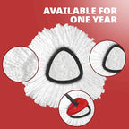 Mop Replace Head, 4 Pack Spin Mop Replacement Head Easywring 1-Tank System, Easy Cleaning, Microfiber, Machine Washable