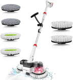 Cordless Electric Mop for Milwaukee M18 Battery (NO Battery), 2 In 1 Spin Mop & Floor Scrubber Machine with LED Light & Water Spray, 800 RPM Electric Mops for Floor Cleaning, Hardwood,Tile,Toilet,Tub