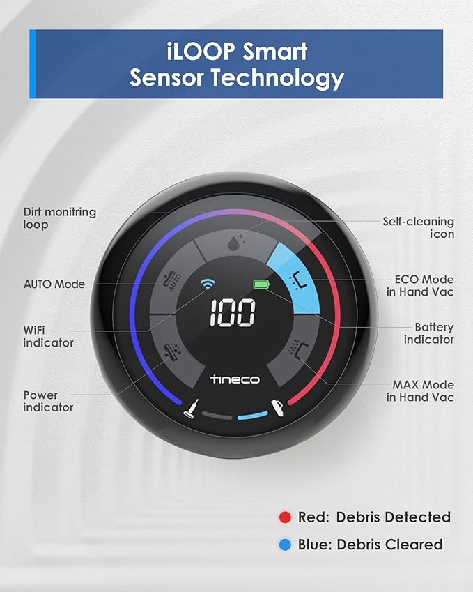 Tineco Smart Wet Dry Vacuum Cleaners, Floor Cleaner Mop 2-in-1 Cordless Vacuum for Multi-Surface, Lightweight and Handheld, Floor ONE S5 Combo