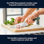 Misen 8" Chef Knife – High Carbon Japanese AUS-10 Stainless Steel – Hybrid German & Japanese Blade – Precision Kitchen Knife for Professionals & Home Cooks – Ultimate Cutting Performance - Green