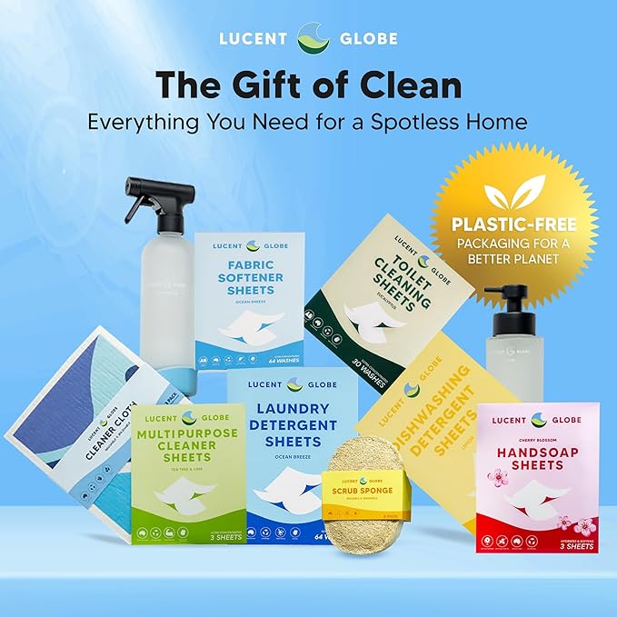 Laundry Detergent Sheets - Pre-Measured Laundry Sheets - Powerful Stain Removal - Gentle on Skin & Fabrics - Works in All Washers - Convenient and Travel Friendly (Fragrance Free)