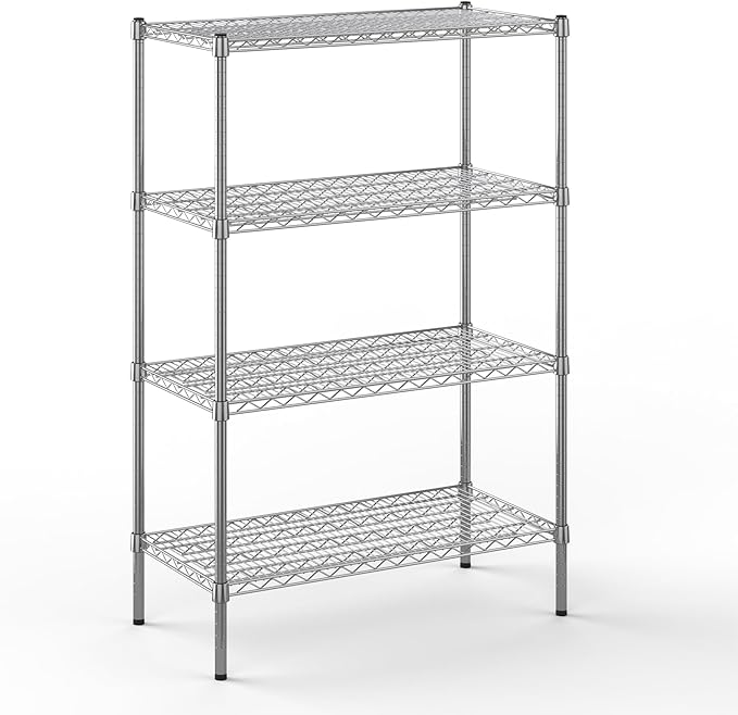 18" Deep x 36" Wide x 54" Height Wire Shelving Kit | 4-Tier | NSF Commercial Storage Rack Unit