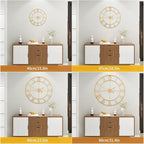 1st owned Large Wall Clock Silent Non-Ticking Roman Numerals Vintage Battery Operated (24 inch,18inch,16inch) Farmhouse Wall Clock for Living Room, Bedroom, Kitchen, Cafe Decor-Gold 47CM
