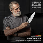 MAD SHARK Chef Knife 8 inch Chopping Knife High Carbon Stainless Steel Shark Chef's Knives with Ergonomic Handle, Cooking Knife with Gift Box, Birthday Gifts for Mom/Dad, Black