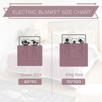 Electric Heated Blanket Queen Size 84"x90" - Coral Fleece & Sherpa Fabric Dual-Sided, 4 Heat Settings & 10 Hours Auto Off, Soft Warming Throw for Home, Office, or Bed, Machine Washable, Berry Shade