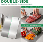 100% Pure Titanium Cutting Board– Double-Sided Metal titanium Cutting Boards for Kitchen, Food-Grade Certified, Dishwasher Safe – Small Titanium Cutting Board 11.4"x7.9" – Gift-Ready
