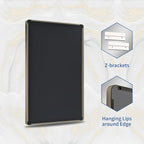 WEER 72x36 Inch Bronze Bathroom Mirror for Vanity, Brushed Bronze Metal Frame Mirror for Wall, Rounded Rectangle Bronze Frame Mirror with Tempered Glass, Anti-Rust (Horizontal/Vertical)