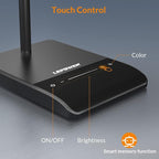 LEPOWER Desk Lamp, 800LM LED for Home Office, 12W Reading for Desk, Eye-Caring Light, Touch Table Gooseneck Lamp, 50 Lighting Modes, Bright for Bedroom, Study (Black)