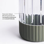 Beast Mega 1200 Plus | Premium Countertop Blender | Smoothies, Shakes, Sauces, Dips, Soups | Blends Ice and Frozen Fruit | XL Vessel | With Extra Vessels, Straw System | 1200W | (Sage, 120V)