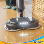 KEEPOW Spinwave Mop Pads Compatible with Bissell SpinWave SmartSteam Scrubbing Steam Mop 3897A 3712C 3712W, Rotating Mop Replacement Pads (4 Pack)