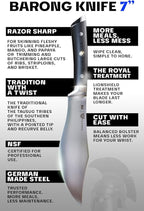 Dalstrong Barong Chef Knife - 7 inch - Gladiator Series Elite - Razor Sharp Kitchen Knife - Forged High Carbon German Steel - Full Tang Cooking Knife Gift - w/Sheath - Chef's Knife - NSF Certified