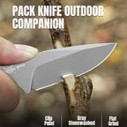 Kizer Muskrat Fixed Blade Knife, 3.15 In D2 Blade EDC Knife Argyle Pattern Black G10 Handle Neck Knives for Men Women, Outdoor Hunting Hiking Survival Camping Knives with Sheath, 1064M3