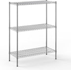 18" Deep x 42" Wide x 54" Height Wire Shelving Kit | 3-Tier | NSF Commercial Storage Rack Unit