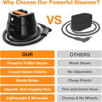 Powerful Steam Cleaner for Home, Chemical-Free Multipurpose Steam Cleaner, 3-Steam Volumes Comfy Handle, Portable Deep Cleaning Lightweight Steamer for Car Detailing Carpet Upholstery Tile Grout