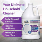 Sheiner's Multi-Surface Cleaner Concentrate, No-Rinse Floor Cleaner & Degreaser for Home, Office & Kitchen, Safe for Kids & Pets, Non-Toxic Lavender Scent All-Purpose Cleaning Supplies, 1-Gallon.