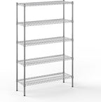 14" Deep x 42" Wide x 64" Height Wire Shelving Kit | 5-Tier | NSF Commercial Storage Rack Unit