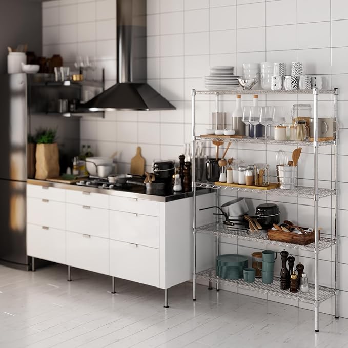 14" Deep x 42" Wide x 64" Height Wire Shelving Kit | 5-Tier | NSF Commercial Storage Rack Unit