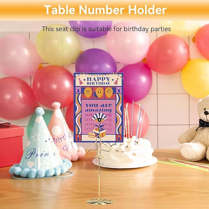 10Pcs Table Number Holders, Message Clip Gold Place Card Holder Desktop Metal Business Card Photo Golden Airplane Holder with Base Table Card Holder Stands Centerpieces for Wedding