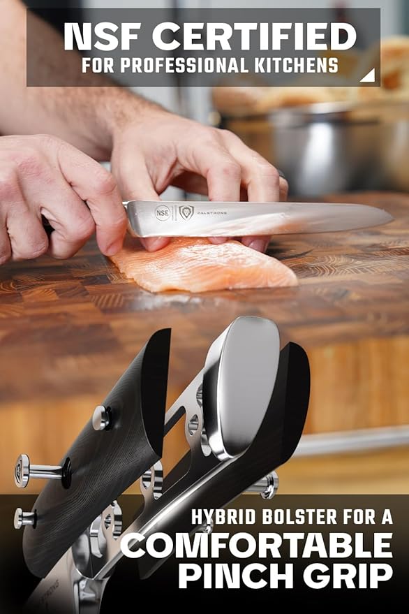 DALSTRONG Utility Knife - 6 inch - Gladiator Series Elite - Forged High-Carbon German Steel Kitchen Knife - Black G10 Handle - Paring Cooking Knife Gift - Chef's Knife - Sheath - NSF Certified