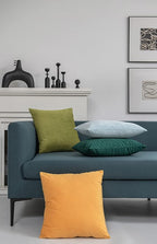 Throw Pillow Cases 12x20 Light-Blue: 2 Pack Cozy Soft Velvet Rectangular Decorative Pillow Covers for Farmhouse Home Decor