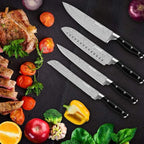 Knife set, 23 Pcs Kitchen Knife Set with Block and Sharpener Rod, High Carbon Stainless Steel Chef knife set for kitchen, Ultra Sharp, Full-Tang Design