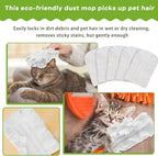 Zubebe 6 Pcs Duster Refill Reusable Fleece Duster Refills Feather Flat Dusters Multi Surface Washable Cleaning Pads Tools for Home, Blinds, Car, Pet, Furniture, Fans (White)