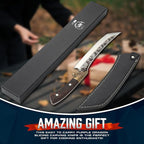 Purple Dragon Slicing Carving Knife – 8.86" Brisket Knife Razor Sharp Japanese Breaking Knives for Meat Cutting, Full Tang Design with Ergonomic Handle, Anniversary Kitchen Gifts for Dad Fathers