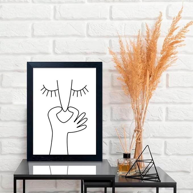 Framed Black and White Bathroom Wall Decor Funny Bathroom Wall Art Bad Smell Humor Canvas Print Artwork for Washroom Sign Decor