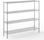 18" Deep x 72" Wide x 64" Height Wire Shelving Kit | 4-Tier | NSF Commercial Storage Rack Unit