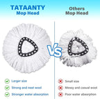 Tataanty Mop Head Replacement for O Cedar: Mop Replace Head Easy Wring Spin Mop for 1 Tank System - Heads Replacements Easy to Clean Replaceable Mop Head Machine Washable (9 Pack)