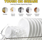 Eco Dishwasher Detergent Sheets Up To 160 Loads, Citrus Lemon Scent Plastic Free Dishwashing Soap Strips With High Efficient Solid Enzyme, Leaving Dishes Sparkling Clean