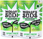 Molly's Suds Active Wear Laundry Detergent | Extra Strength Sport Laundry Powder, Stain Fighting for Performance Fabrics and Sensitive Skin | 240 Load (2 Pack)
