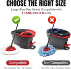 12Pcs Spin Mop Replacement Heads, White Large 360° Easy Wring Spin Mop 100% Microfiber Refill, Easy Cleaning Spin Mop Heads, Deep Clean, Machine Washable for Easy House Cleaning Floor Mopping