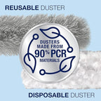 Bona High Performance Dusting System - 1 Extendable Handle, 3 Disposable Dusters, 1 Reusable Duster, & 1 Storage Bag - Extendable Dusting Kit