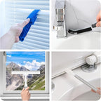 Microfiber Duster Kit 36pcs with 30 to 100 in Extension Pole and Ceiling Fan Cleaner Duster, Washable and Bendable Feather Duster for Cleaning Ceiling Fans, High Ceilings, Blinds, Grey