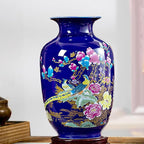 MTME Porcelain Figurines, Jingdezhen Peacock Decorative Flower vase, Home Decor, Wedding Gifts, Aesthetic Sculpture Home décor (Pheasant B)