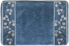 Zahari Home Capri Bathroom Rug Luxury Bath Rug Washable Beautiful Shower Mat Unique Design Stylish Non Slip Shower Mat Royal Blue Bath Rug Bath Shower Tub Decor