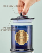 M&SENSE Sandalwood Vanilla Scented Candle for Home, Natural Organic Soy Wax, Jar Candle 12.7oz 75H Long Lasting Slow Burning, Highly Scented Relaxing Aromatherapy Candles Stress Relief, Father Gift