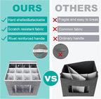homyfort Grey Stemware Storage Case Organizer - Hard Shell Champagne Flute Storage Box with Dividers for 12 Crystal Glasses