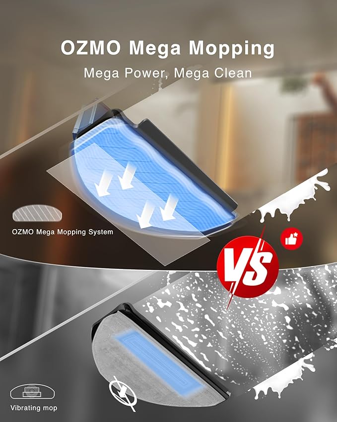 Yeedi C12 PRO Plus Robot Vacuum and Mop, 8000Pa Strong Suction, Vibrating Mopping, 7-Week Dust Storage, Bagless Dust Container, ZeroTangle Brush, Black