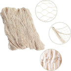 Nature Fish Net Wall Decoration, Ocean Themed Wall Hangings Fishing Net Party Decor for Pirate Party,Wedding,Photographing Decoration