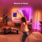 Nanoleaf Matter Smart Floor Lamp, LED Standing Lamps Work with Alexa, Music Sync Corner Lamp,16 Million Colors, 1700lm RGBTW Floor Lamp with Voice Control for Living Room, Ambient Lighting Bedroom