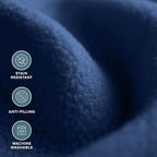 Bare Home Polar Fleece Blanket - Extra Long - Dark Blue - Warm & Cozy - Premium Fleece - Throw for Bed, Sofa, Camping, Travel and Cold Nights - Lightweight (Twin/Twin XL, Dark Blue)