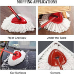 Spin Mop Replacement Head, 16 Pack 100% Microfiber Mop Refills Spin Mop Replacements Head for Easy House Cleaning Floor Mopping