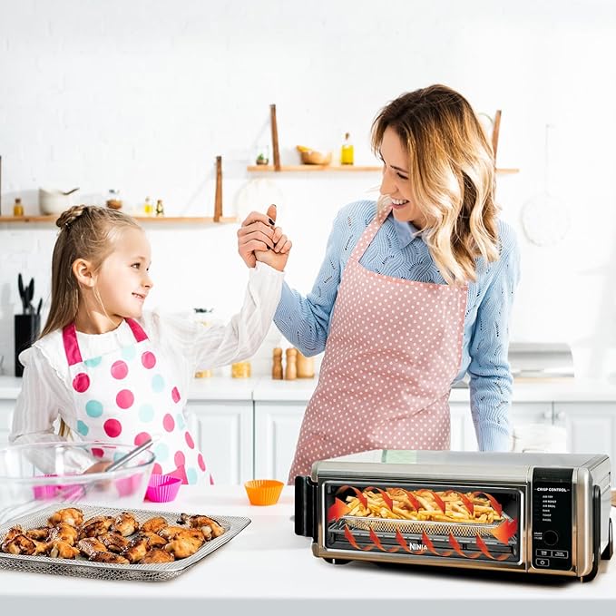 Stainless Steel Air Fryer Basket Compatible with Ninja Foodi SP100, FT102, SP102, SP101, SP101C 8-in-1 Digital Air Fry Oven
