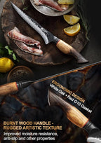 XINZUO 7.5 Inch Fillet Knife For Fish,Damascus Super Steel Boning Knife For Meat Chicken Cutting, Professional Sharp Kitchen Fishing Fillet Knife With Ergonomic Handle