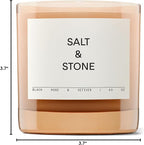 SALT & STONE Scented Candle for Women & Men | Hand-Poured, Aromatic & Fragrant | Coconut & Soy Blend Wax | 100% Cotton Wick | Long-Lasting 50 Hour Burn Time (8.5 oz) (Black Rose & Oud)