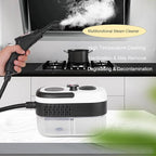 Upgrade Steam Cleaner 1200ML 2500W High Temperature Pressure Handheld Steam Cleaning Machine with Brush Heads and Gloves 7 in 1 for Car Floor Kitchen Bathroom Window Furniture (Red)