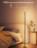 2PCS RGB Corner Floor Lamp, 65" Color Changing LED Floor Lamp Music Sync Light Bar Bluetooth APP Remote Control 16 Million DIY Colors, Light Timing, Mood Ambient Lighting